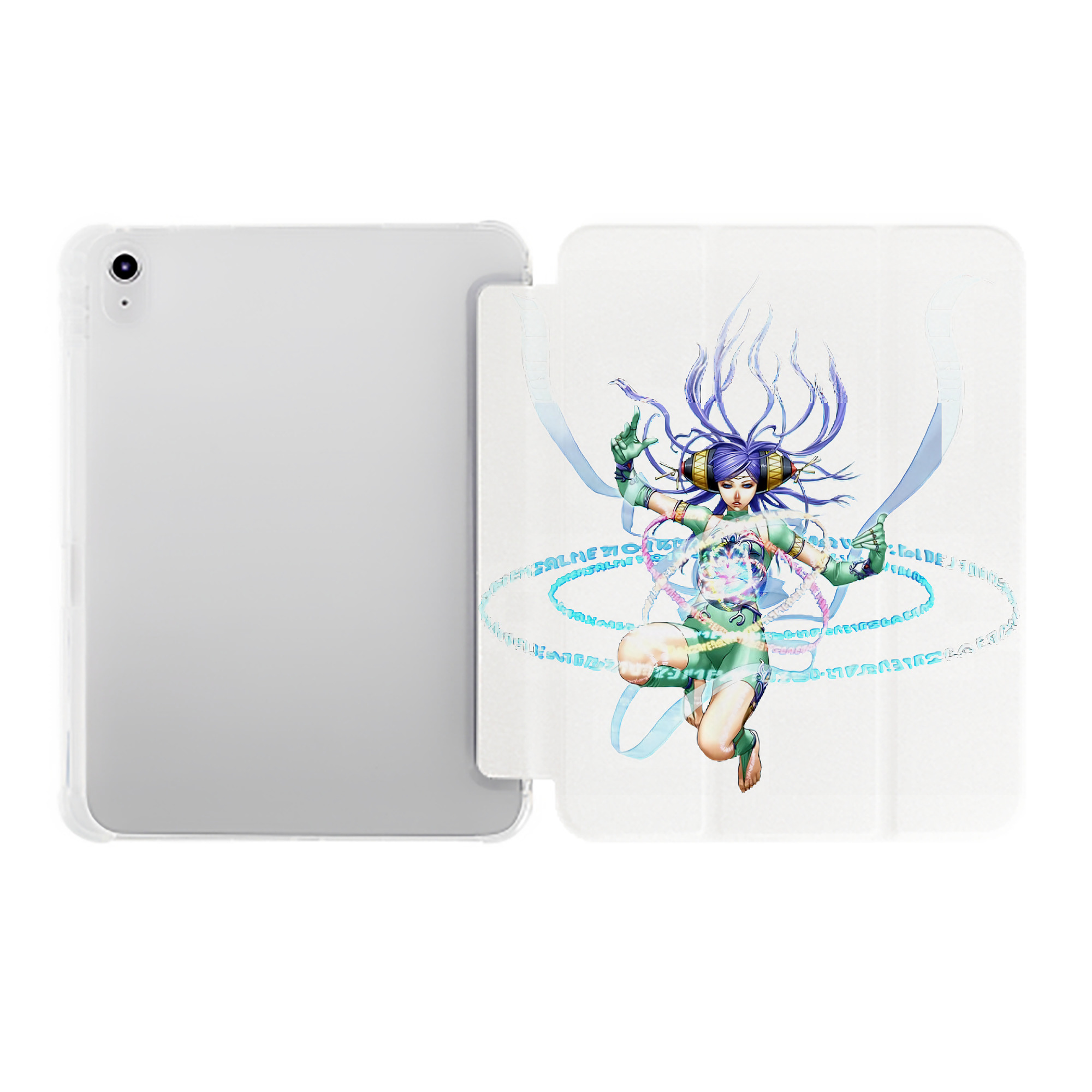 （画像用） 遊☆戯☆王 Yu-Gi-Oh! IPad ケース ペン収納付き 三つ折りスタンド PUレザー×シリコン 対応機種9.5/10.5/10.9インチ